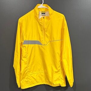 Nike Yellow Windbreaker Jacket with Reflective Stripe